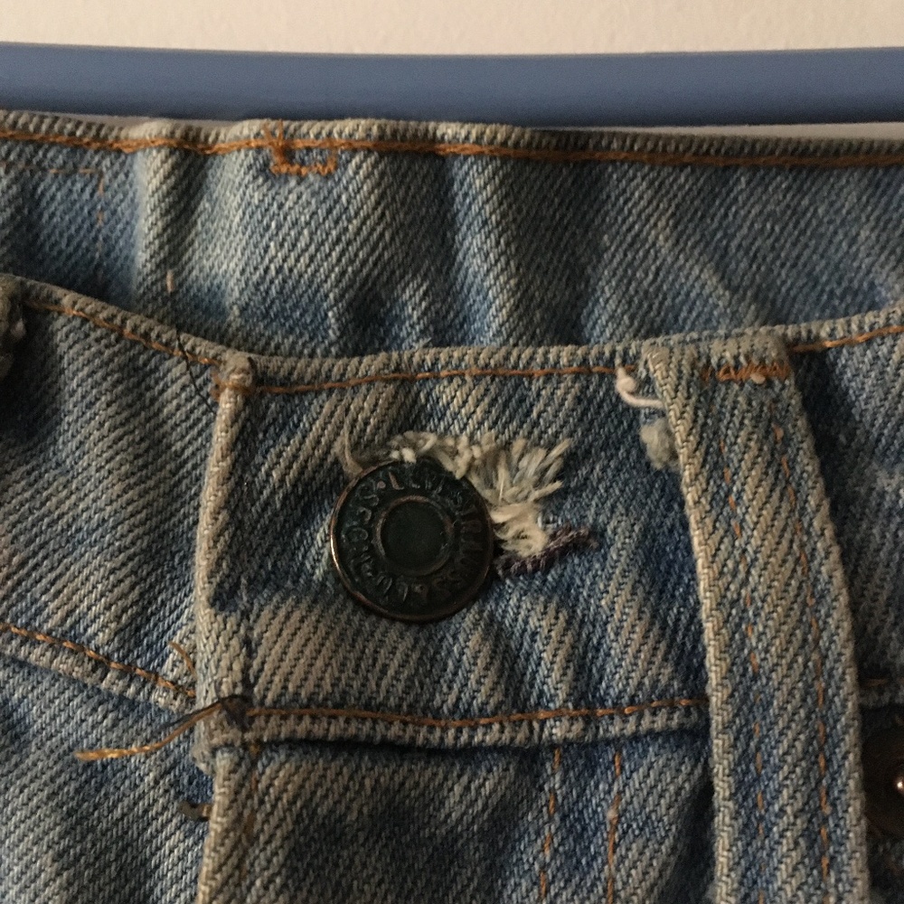 LEVI'S X VIVIENNE WESTWOOD Repurposed Dirty Wash Jeans Velvet Tuxedo Stripes - Picture 7 of 8